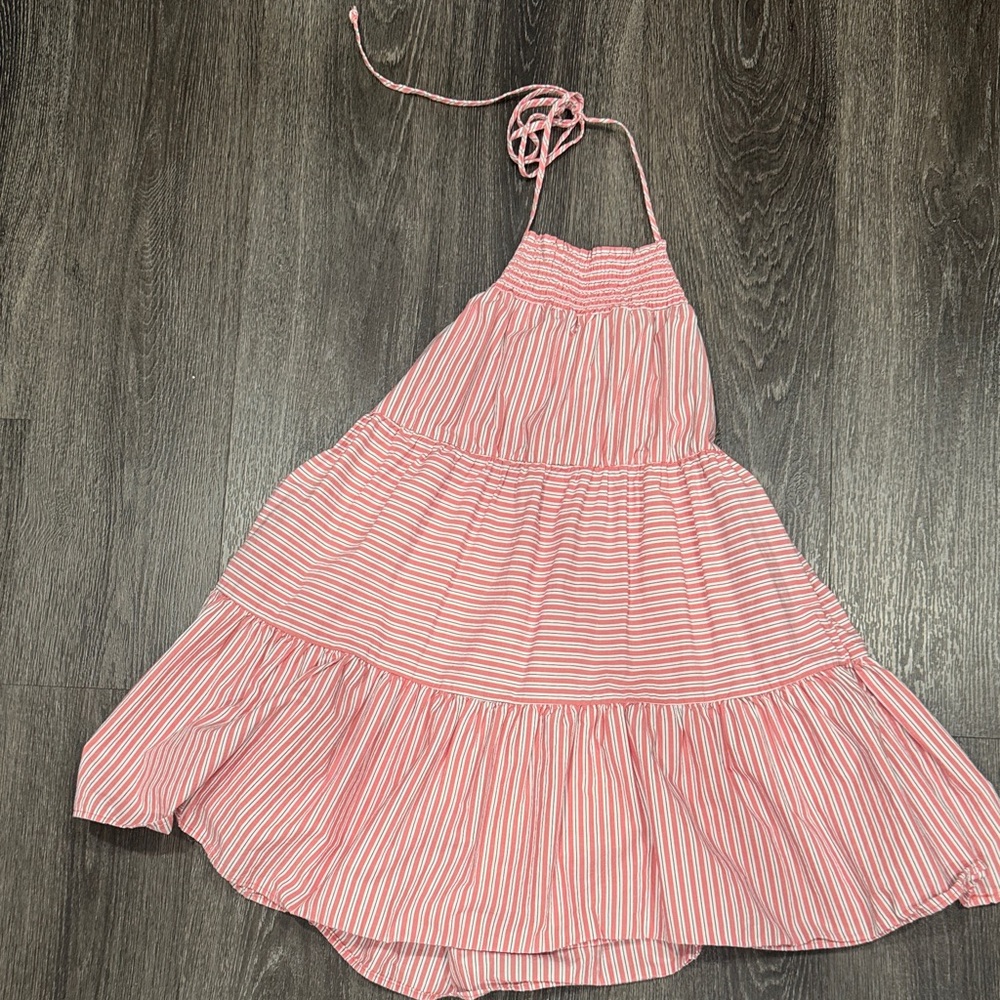 American Eagle Outfitters Pink and White Striped Kids Dress